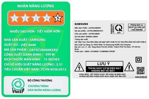 Smart Tivi Samsung 4K 75 inch UA75CU8000
