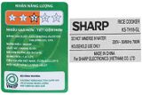Nồi cơm điện tử Sharp 1.8 lít KS-TH18-GL