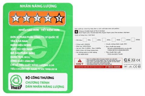 Bình nóng lạnh Rossi Eleganz-C 30 lít 2500W REC30SQ