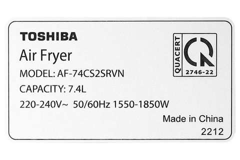Nồi chiên không dầu Toshiba AF-74CS2SRVN(B) 7.4 lít