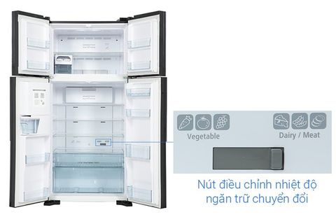 Tủ lạnh Hitachi Inverter 540 lít Multi Door R-FW690PGV7 GBK