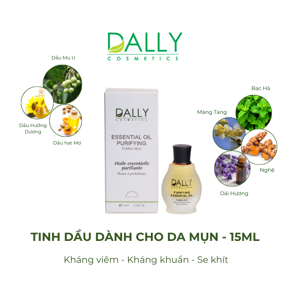  105-PURIFYING ESSENTIAL OIL DALLY - Tinh dầu dành cho da mụn (15ml) 