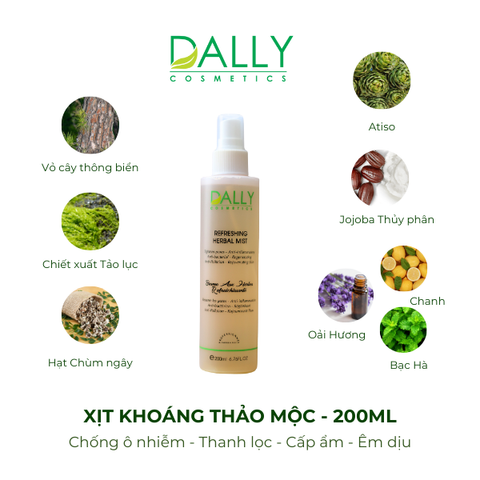  D133 Xịt khoáng thảo mộc - REFRESHING HERBAL MIST 200ml 