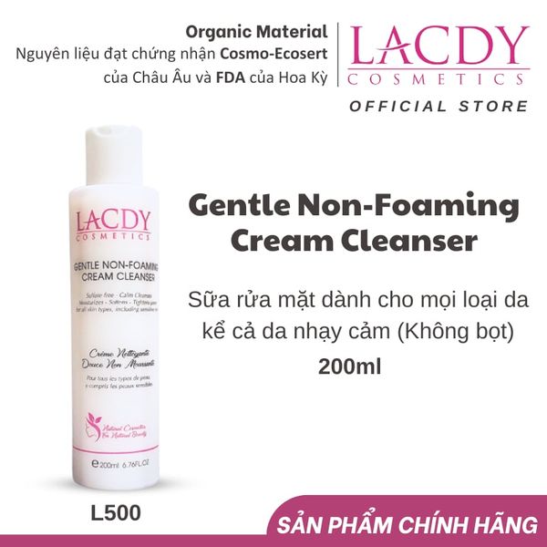  Sữa rửa mặt dành cho mọi loại da (không bọt) GENTLE NON-FOAMING CREAM CLEANSER (200ml) - L500 