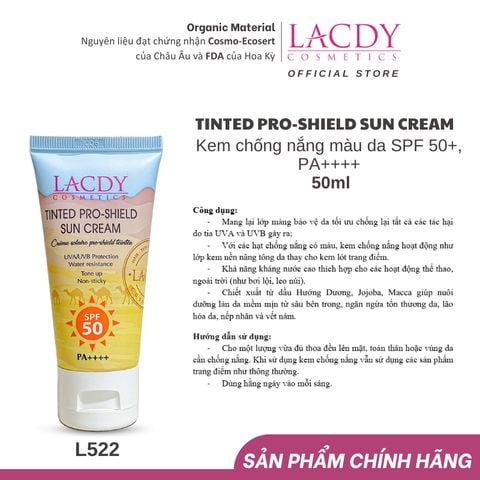  Kem chống nắng màu da TINTED PRO-SHIELD SUN CREAM (50ml) -L522 