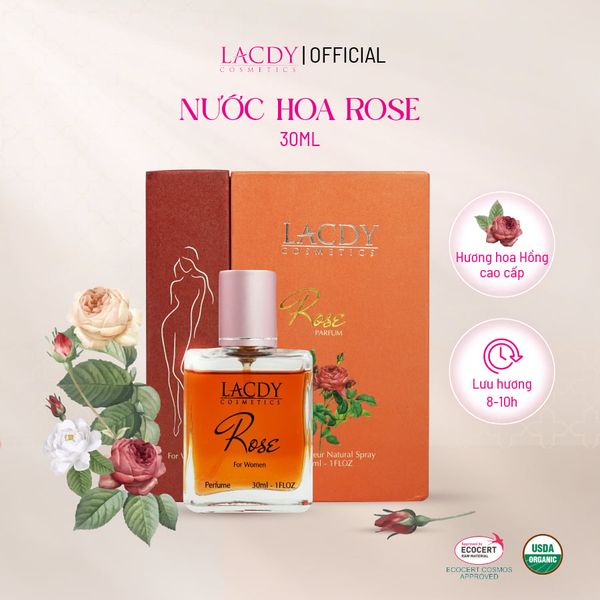  Nước hoa nữ ROSE hương hoa hồng cao cấp (30ml) - Lacdy [Chính Hãng] 