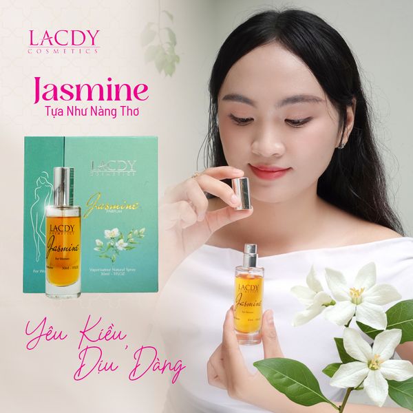  Nước hoa nữ JASMINE hương hoa lài Ả Rập thơm dịu (30ml) - Lacdy [Chính Hãng] 