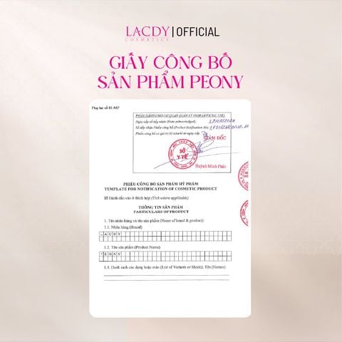  Nước hoa nữ PEONY hương hoa mẫu đơn ngọt ngào (30ml) - Lacdy [Chính Hãng] 