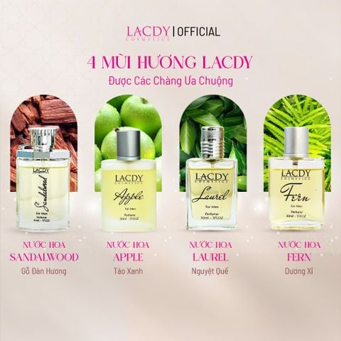  Nước hoa nam LAUREL hương nguyệt quế cuốn hút (30ml) - Lacdy [Chính Hãng] 