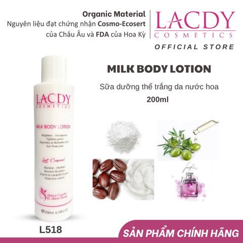  Sữa dưỡng thể trắng da nước hoa MILK BODY LOTION (200ml) - L518 