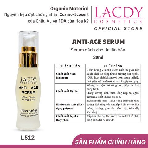  Serum dành cho da lão hoá ANTI-AGE SERUM (30ml) -L512 