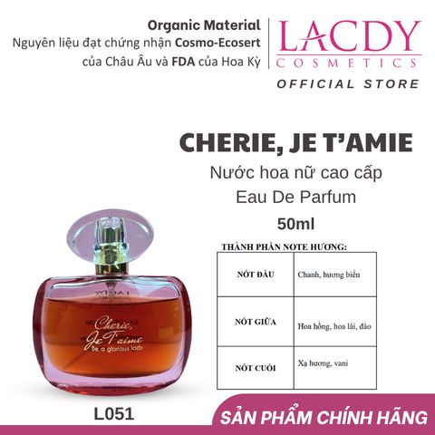  Nước Hoa Nữ Chérie,Je T'Aime (50ml) - L051 