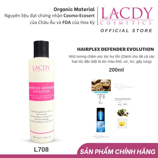 Nhũ tương chăm sóc tóc hư tổn Lacdy HairPlex Defender Evolution 200ml -L708 