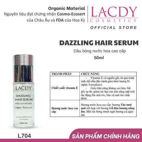 Dầu bóng nước hoa DAZZLING HAIR SERUM Hương Apple Cedarwood (50ML)-L704 
