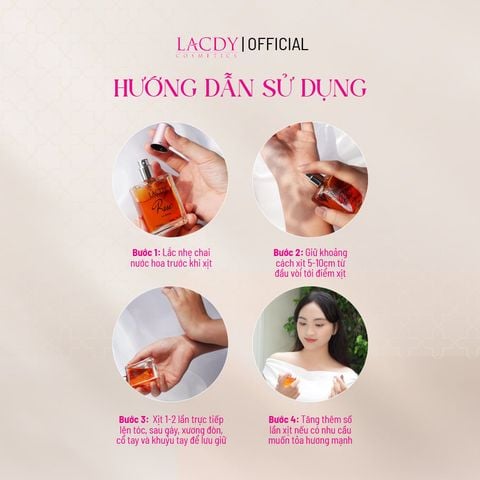  Nước hoa nữ ROSE hương hoa hồng cao cấp (30ml) - Lacdy [Chính Hãng] 