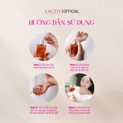  Nước hoa nữ PEONY hương hoa mẫu đơn ngọt ngào (30ml) - Lacdy [Chính Hãng] 