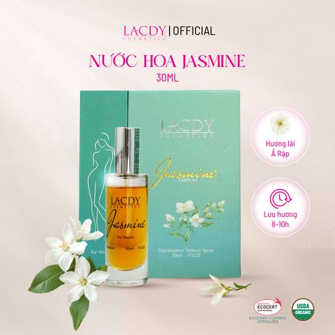  Nước hoa nữ JASMINE hương hoa lài Ả Rập thơm dịu (30ml) - Lacdy [Chính Hãng] 
