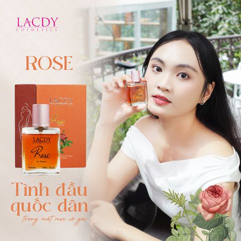  Nước hoa nữ ROSE hương hoa hồng cao cấp (30ml) - Lacdy [Chính Hãng] 