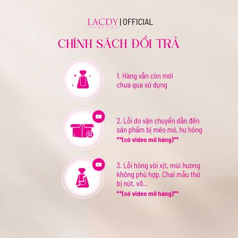  Nước hoa nữ PEONY hương hoa mẫu đơn ngọt ngào (30ml) - Lacdy [Chính Hãng] 