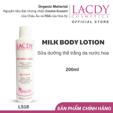  Sữa dưỡng thể trắng da nước hoa MILK BODY LOTION (200ml) - L518 