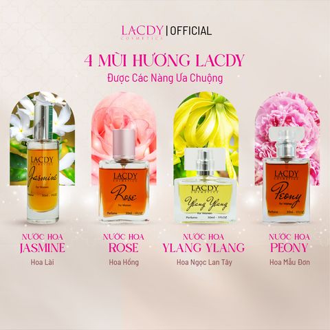  Nước hoa nữ YLANG YLANG hương hoa ngọc lan tây cao cấp (30ml) - Lacdy [Chính Hãng] 