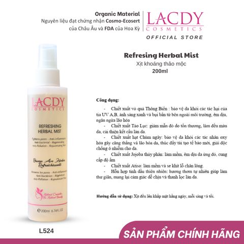  Xịt khoáng thảo mộc REFRESHING HERBAL MIST (200ml) - L524 