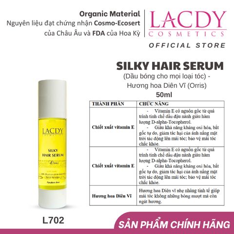  Dầu bóng SILKY HAIR SERUM cho mọi loại tóc Hương Orris (50ML)- L702 