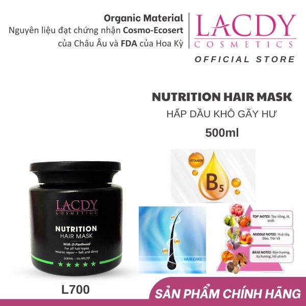  Hấp dầu khô gãy hư NUTRITION HAIR MASK (500ml)-L700 