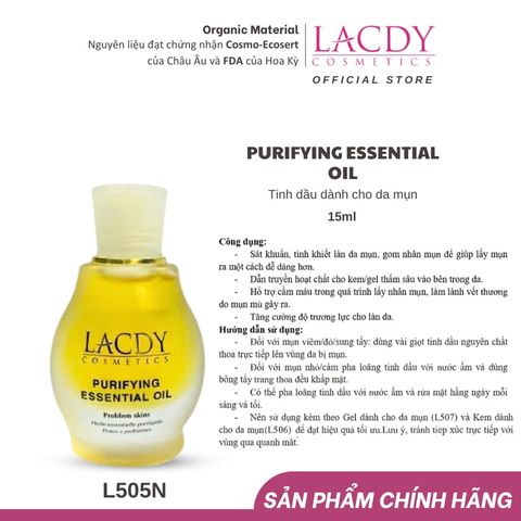  Tinh dầu dành cho da mụn PURIFYING ESSENTIAL OIL (15ml) -L505N 