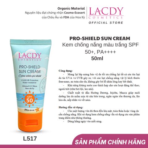  Kem chống nắng màu trắng PRO-SHIELD SUN CREAM (50ml) - L517 