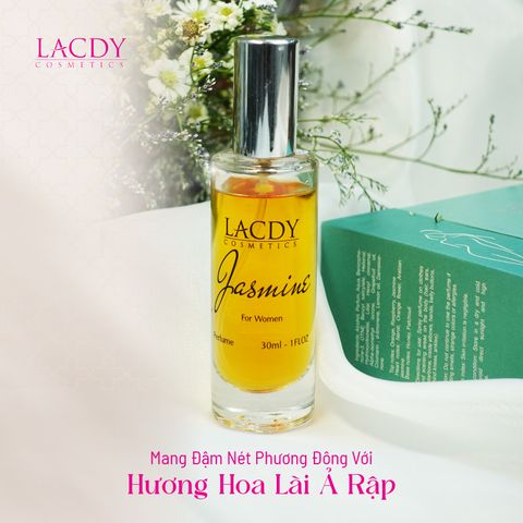  Nước hoa nữ JASMINE hương hoa lài Ả Rập thơm dịu (30ml) - Lacdy [Chính Hãng] 