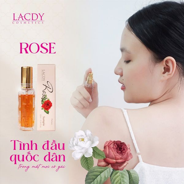 Nước hoa mini ROSE hương hoa hồng cao cấp (10ml) - Lacdy [Chính Hãng] 