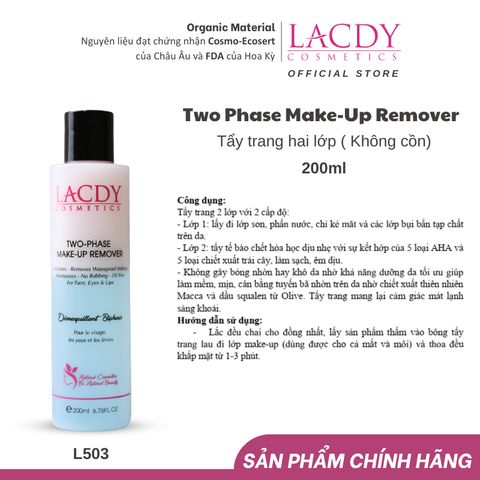  Tẩy trang 2 lớp TWO PHASE MAKE-UP REMOVER (200ml) - L503 