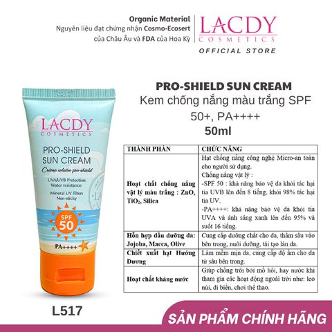  Kem chống nắng màu trắng PRO-SHIELD SUN CREAM (50ml) - L517 