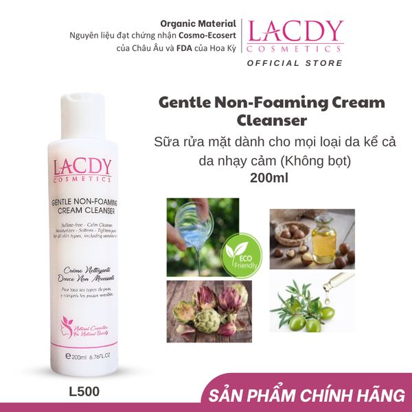  Sữa rửa mặt dành cho mọi loại da (không bọt) GENTLE NON-FOAMING CREAM CLEANSER (200ml) - L500 