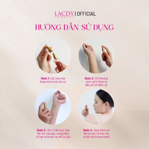  Nước hoa mini PEONY hương hoa mẫu đơn ngọt ngào (10ml) - Lacdy [Chính Hãng] 