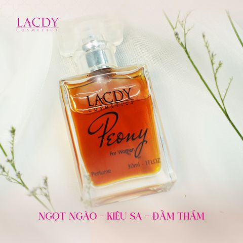 Nước hoa nữ PEONY hương hoa mẫu đơn ngọt ngào (30ml) - Lacdy [Chính Hãng] 