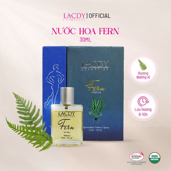  Nước hoa nam FERN hương dương xỉ tươi mát (30ml) - Lacdy [Chính Hãng] 