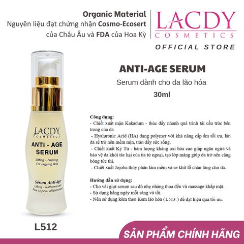  Serum dành cho da lão hoá ANTI-AGE SERUM (30ml) -L512 