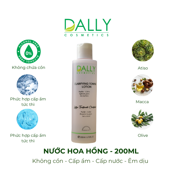  CLARIFYING TONING LOTION - Nước hoa hồng (không cồn) 200ml 