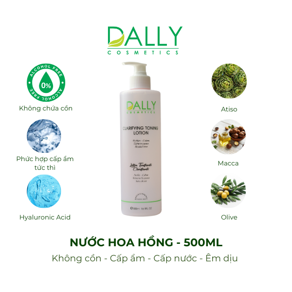  CLARIFYING TONING LOTION - Nước hoa hồng (không cồn) 500ml 
