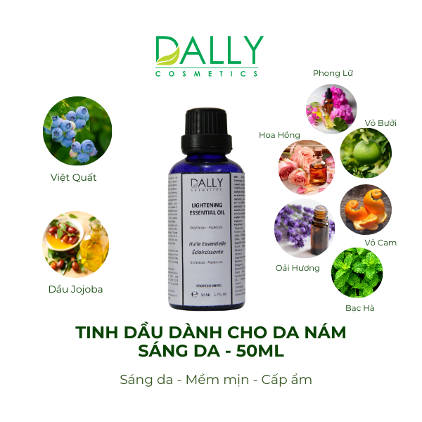  LIGHTENING ESSENTIAL OIL- Tinh dầu sáng da/dành cho da nám (50ml) 