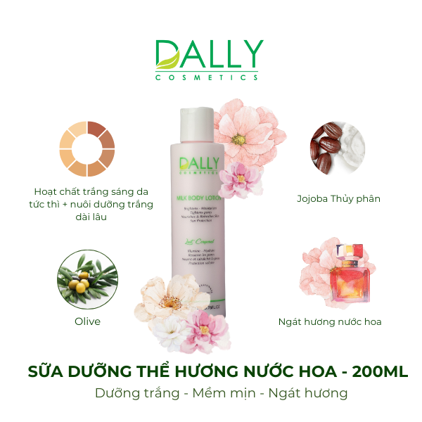  MILK BODY LOTION - Sữa dưỡng thể trắng da nước hoa  (200ml) 