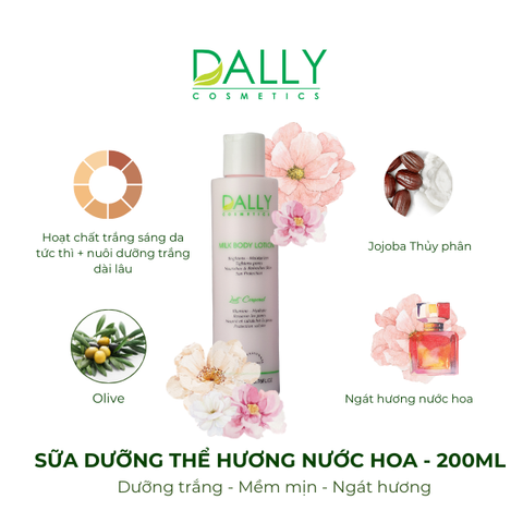  MILK BODY LOTION - Sữa dưỡng thể trắng da nước hoa  (200ml) 