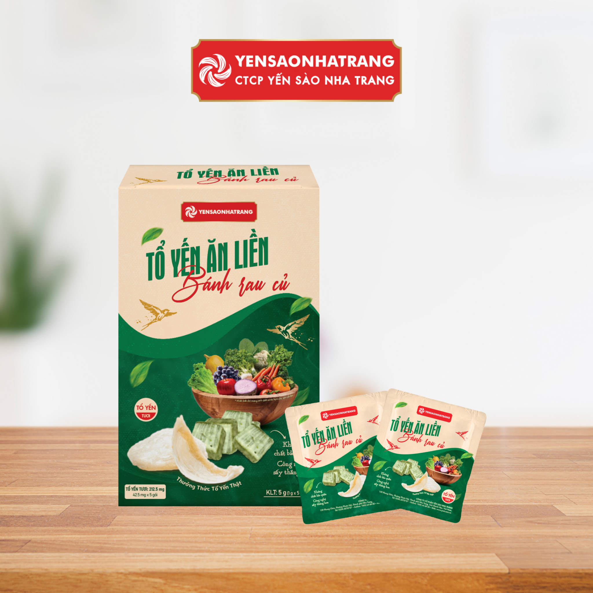 Tổ Yến Ăn Liền - Bánh Rau Củ (30 gói)