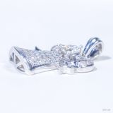  Mặt dây chuông ổ 5mm Bạc S925 xi kim Chủ Mois Round D tấm mois  SPE168 