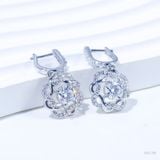  S925 Bông tai  ổ 6.0mm Chủ mois Round D tấm mois  SEE158.m1.m 