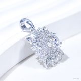  Mặt dây  ổ 6mm Bạc S925 xi kim Chủ Mois Round D tấm mois  SPE160 