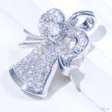  Mặt dây chuông ổ 5mm Bạc S925 xi kim Chủ Mois Round D tấm mois  SPE168 