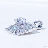  Mặt dây  ổ 6mm Bạc S925 xi kim Chủ Mois Round D tấm mois  SPE160 